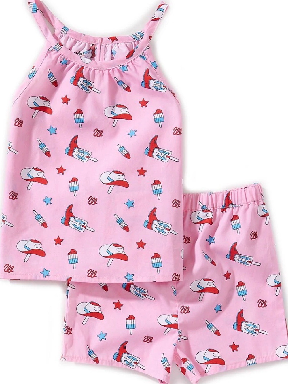 Wrangler Girls Pink Western Print Tank & Shorts Set – 4T
